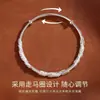 Pulseira Sólida de Prata Pura 9999 com Padrão de Flor Push-Pull Presente de Dia dos Namorados para Namorada Pulseira de Pétala