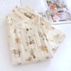 Pijamas de mujer primavera y otoño verano algodón gasa manga larga ropa exterior ropa de casa algodón otoño e invierno 2024 nuevo traje