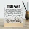 Regalo de Día del Padre Transfronterizo Más Vendido Adorno de Exhibidor Acrílico Pantalla de Escritorio Regalo de Día del Padre Hecho a Medida para Papá Manualidad