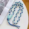 Cordón para Teléfono Móvil, Cuerda Trenzada, Correa Larga de Colores Anti-Pérdida, Ajustable con Bloques de Color, Versátil para Bolsas, Llaveros, Botellas de Agua, Correas para Altavoces