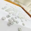 Pulsera de Cuentas Cubierta de Oro de 18 Quilates que Conserva el Color, 4/5/68 mm, Separadores de Copo de Nieve, Material para Accesorios de Joyería DIY, Pulsera de Cristal