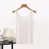 Chaleco de Seda Helada Sin Costuras para Mujer de Verano, Top Base Ultra Delgado de Talla Grande para Gorditas, con Camisa de Traje, Top Halter Anti-Transparente