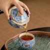 Juhuan flores Ru forno master Cup Single Cup pessoal dedicado xícara de chá Ru chá de porcelana chá de kung fu chá conjunto de chá chinês xícara de chá