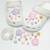 Novos charms de estrela-do-mar e água-viva transparentes para tamancos, fivelas de decoração para sapatos, charms de corrente de contas DIY removíveis