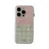 Funda Plegable Magnética Ins Rosa y Verde Empalmada para Teléfono Móvil 18Promax Adecuada para Apple 17Pro Doble Capa 16Pro