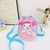 Nova Bolsa de Ombro Fofa Menina Melodia Desenho Animado Estilosa Versátil Leve Bolsa Transversal Porta-Moedas Externo Transfronteiriço