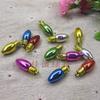 Color transfronterizo galvanoplastia de plástico grano de bombilla cuentas de lámpara decorativas para fiestas navideñas accesorios DIY 0.85*2.3cm