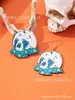 Pendientes de Halloween Transfronterizos Europeos y Americanos Cráneo Creativo Momia Elfo Telaraña Globo Ocular Pendientes de Acrílico