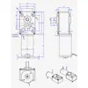 5840-31ZY Motor de CC con Engranajes Reductor de Tornillo sin Fin Alto Par Engranajes Completamente Metálicos Motor en Miniatura 12V 24V