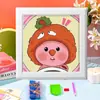 Little Beaver bucle Ruby pintura de diamantes para niños hecha a mano diy Pegatinas de diamante dibujos animados pintura de ladrillo de diamante completo venta al por mayor
