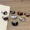 Anel Brilhante Estilo Blogger Coreano com Gotejamento de Óleo, Anel Aberto de Alto Padrão Estilo Ins, Design de Nicho, Novo Anel para Dedo Indicador