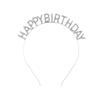 Feliz Aniversário Hairband HappyBirthday Flash Diamond Carta Headband Adulto Aniversário Headwear Atacado