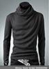 Camiseta de Color Sólido para Hombre Otoño e Invierno Camiseta Base ebay Nuevo Diseño de Cuello Alto Camiseta para Hombre Coreana