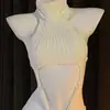 Celebridade da Internet Man Yu Suéter Decotado Desejo Puro Bodysuit de Gola Alta Retrô para Garota Popular Lingerie Cos Anime 9635