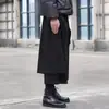 Calça de Retalhos Costurados com Design de Peça Cortada Nicho Estilo Japonês Dagging Abstinência Preguiçosa Calças Casuais Calças Longas para Homens e Mulheres