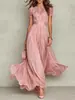 Primavera 2026 Nuevo Vestido Elegante con Cuello en V, Cintura ceñida y Volantes, Vestido Estampado de Moda para Mujer Transfronterizo de Amazon