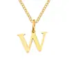 Nuevo Collar de Acero Inoxidable de 26 Letras de Amazon, Cadena para Clavícula Moderna y Versátil, Collar para Pareja con Apellido en Stock