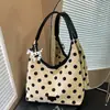 Bolso de Hombro Nuevo de Lunares para Mujer Verano 2026, Bolso de Axila Simple de Moda de Gran Capacidad para Viajes Diarios, Bolso Tote de Alto Valor