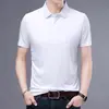 Camiseta de Manga Corta de Verano para Hombres Jóvenes y de Edad Media, Color Sólido Casual Diaria Delgada Camisa Polo, Top para Hombre, Camiseta de Manga Media