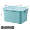 Caja de almacenamiento portátil de plástico con tapa para libros y aperitivos, ideal para guardar ropa y juguetes.