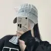 Gorra de tela vaquera tipo pico de pato, estilo de estrella femenina, que deja ver la cara, gorra de béisbol pequeña, plegable, casual, versátil, para cubrir la cara, sombrero de sol