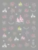 Arte de Uñas Rojo de Año Nuevo, Estilo Chino Suerte Fortuna Carpa Pegatinas para Uñas, Brillo de Concha Patrones de Dibujos Animados en Relieve, Fuegos Artificiales Festivos