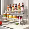Estante Estrecho para Especias Estante para Botellas y Frascos de Especias de Cocina Estante para Encimera para Aceite Sal Salsa de Soja Vinagre Condimento Estante de Almacenamiento para Artículos Estufa