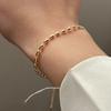 Pulsera de Plata Esterlina S925 2025 Nueva Pulsera de Plata Rota de Piedra Natural Lujo Accesible Joyería de Mano Nicho Regalo de Cumpleaños