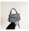 Bolsa de mão para pendular cor sólida textura simples bolsa feminina 2024 Inverno nova bolsa quadrada pequena transversal de mão axilar bolsa feminina