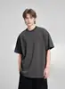Camiseta Casual de Algodão Pesado 380g Cor Sólida de Verão, Respirável, Corte Solto, Manga Curta com Ombros Levemente Caídos, Atacado, Personalização