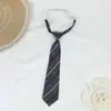 Estilo Japonés Rayas Simples Marca H Rojo Cian Dorado Corbata Mismo Estilo Uniforme JK Sin Golpes Hermana Real Escuela Estilo Académico