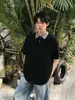 Camiseta Retro Americana Original del Fabricante con Cuello Henry de Manga Corta para Hombres y Mujeres 2026 Moda Tendencia Estilo Casual Simple de Gama Alta