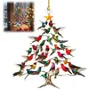 Pendente criativo de árvore de Natal para carro de produto novo transfronteiriço Decoração acrílica de Natal decoração de casa para feriado
