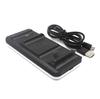 Cargador de doble asiento para gamepad de PS5 Base de carga en línea de doble mando de PS5 Cargador de mando inalámbrico de PS5