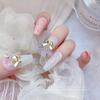 Arte de Uñas Cristal Campana Joyería Navidad Cibernético Celebridad Lazo Colgante Joyería de Aleación Cristal Color Transparente Broca de Cristal para Uñas