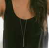 Joyería de Exportación Europea y Americana 2016 Collar Doble Simple y a la Moda Círculo Metálico Collar Largo con Colgante