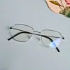 Óculos de Metal Retro de Aro Completo de Alta Moda Carlos Reba-Style Sem Parafusos para Mulheres e Homens com Lentes de Grau