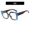 Espejo Plano Simple Cuadrado Moda para Mujer Ins Popular en Internet Fotografía Callejera Armazón de Lentes Moda Europea y Americana Armazón de Lentes Combinación de Colores a la Moda