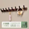 Gancho para Puerta de Madera de Nogal con Adhesivo Fuerte, No Requiere Taladro, Gancho Resistente para Estante de Almacenamiento, Organizador de Perchero para Entrada