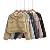 Chica hot europea y americana Otoño Corea del Sur chaqueta con capucha casual personalizada cordón doble bolsillo con capucha top estampado