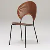 Silla de Comedor Nórdica para Uso Doméstico, Silla Retro de Celebridad de Internet para Ocio, Silla Creativa Simple en Forma de Concha, Silla de Sol, Silla con Respaldo de Madera Maciza