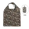 Estilo K de Bolso Plegable Creativo Ecológico T190 Poliéster Tela Floral Bolso para Teléfono Móvil Portátil Bolsa de Compras para Supermercado Bolsa para Compras de Comestibles