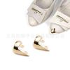 Sapatos de salto alto ponta proteção cabeça Anti-chute capa reparo ponta invisível decorativo couro sapatos ponta acessórios capa metálica em estoque