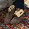 Estilo Novo de Inverno 2025 Sapatos de Algodão Quentes Espessos Retrô para Crianças Maiores, Botas de Neve Modernas de Uso Duplo para Meninas