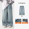 Pudding Haru Roupa de Outono Meninas Roupas Infantis Calça Estilosa 2026 Novidades de Outono Infantis Jeans Colorido Versátil com Strass