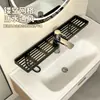 Estante de Almacenamiento para Grifo de Lavabo Encimera de Baño Sin Taladro Estante de Almacenamiento con Drenaje Integrado