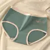Roupa íntima feminina, Cintura média, Algodão puro estampado, Menina fofa, Sexy, Moderna, Respirável, Antibacteriana, Levanta bumbum simples