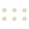 Cuentas espaciadoras de copos de nieve de color oro de 14 quilates, accesorios de joyería hechos a mano para bricolaje, pulsera, collar, joyería, soporte de flores, cuentas sueltas, material