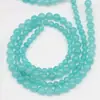 Direto da fábrica atacado de pedras naturais pulseira DIY ágata azul calcedônia contas soltas pulseira colar semi-acabado com contas