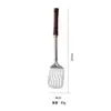Espátula de acero inoxidable pala para cocinar mango de madera alargado espátula de cintura pequeña cuchara para el hogar cuchara sopera utensilios de cocina traje al por mayor